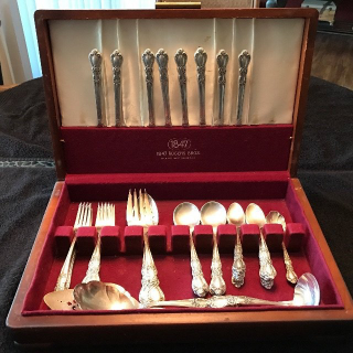 Photo of *50-Piece* Vintage (1953) Silver-Plate Set by Rogers Brothers REDUCED!