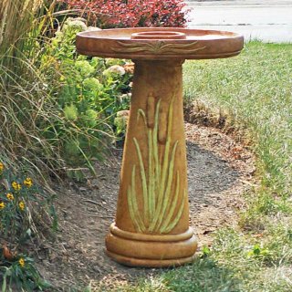 Photo of Henri Studios - Cattails Birdbath