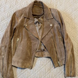 Photo of BLANKNYC Women’s Tan Suede Leather Jacket