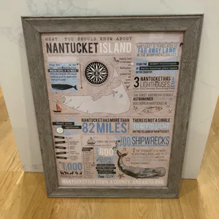 Photo of Nantucket Island Artwork in Gray Frame