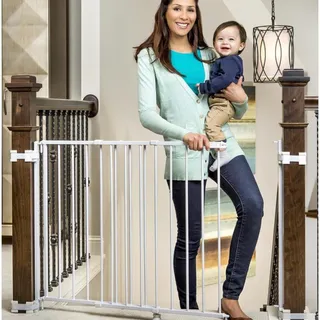 Photo of Regalo metal walk through safety gate in white