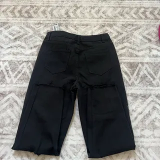 Photo of Boohoo Black High Waisted Distressed Mom Jean