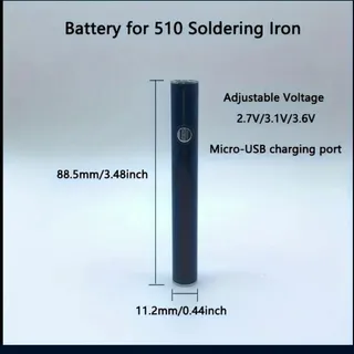 Photo of Rechargeable Solder Iron Battery Tool Fits 510 - Micro USB