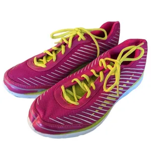 Photo of Avia Womens Sz 11 Neon Pink and Yellow Lace Up Tennis Shoes Running
