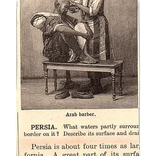 Photo of Persian Woman 2.5x3" 1901 Engraving AF6-M9