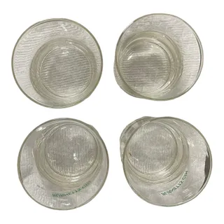 Photo of Burnett's Gin Rocks Glass Green and White Set Of 4