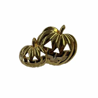 Photo of Avon Halloween Jack O Lantern Pin Gold Tone