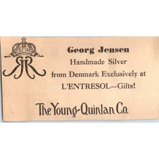 Photo of 1935 Mpls Journal Newspaper Ad The Young-Quinlan Co. Georg Jensen Silver FL5-6