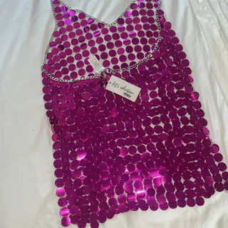 Photo of 12th Tribe Fushia Disco Chain Dress