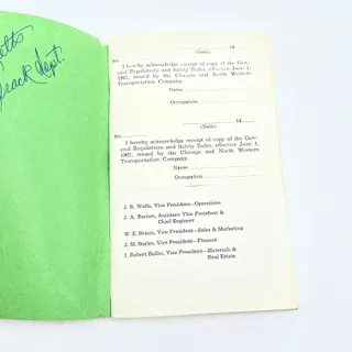 Photo of 1967 Chicago Northwestern Railway General Regulations & Safety Rules Book TG2-2
