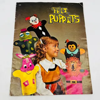 Photo of 1973 Felt Puppets Crafting Book For Kids Mangelsen’s Omaha NE BA4