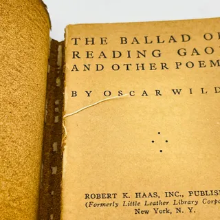 Photo of c1920 Little Leather Library Book BATTLE OF READING GAOL Wilde TA7