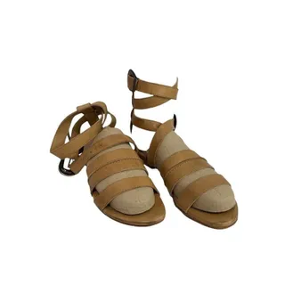 Photo of Size 37 AllSaints Spitalfields Leather Flat Ankle Strappy Gladiator Sandal