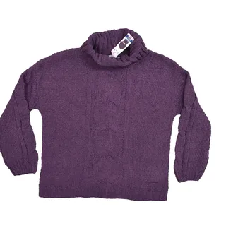 Photo of NEW Seven 7 Women's Size S Pullover Sweater Knit Chanille Purple Long Sleeve Pol