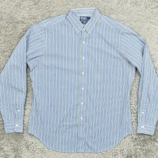 Photo of Polo Ralph Lauren Men's 16.5 36/37 Button Shirt Long Sleeve Striped Multicolor A