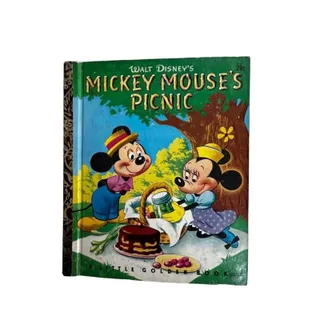 Photo of Lot of 5 Vintage Little Golden Books Disney Old Yeller Mickey Mouse Peter Pan Wi