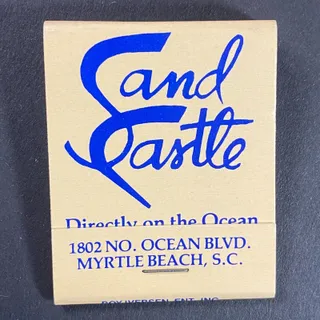 Photo of Sand Castle Motel Myrtle Beach SC Matchbook c1975-80's VGC