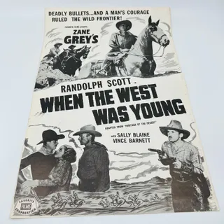 Photo of Zane Grey's When the West was Young Original Pressbook Randolph Scott 11x17 FL1