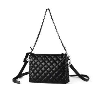 Photo of Ladies Nylon Puffer Quilt Bag Chain Décor Strap. By Nollia