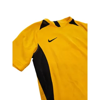 Photo of Nike Dri Fit Boys Sz M Short Sleeve Athletic T Shirt Bright Yellow Black Soccer