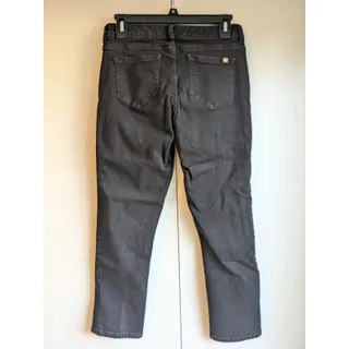 Photo of 2000s Jennifer Lopez Womens Sz 4 Skinny Jean Capris Black w/ Gold Zippers Moto