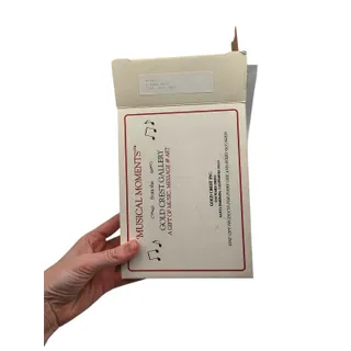 Photo of Vintage Musical Moments Music Box Picture Frame Flower Vase "Feelings"