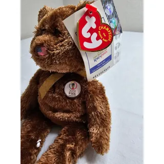 Photo of Ty Beanie Babies: CHAMPION the Spain 2002 Fifa BEAR. Retired 2002. 9"