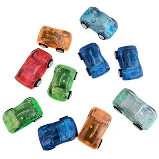 Photo of Lot of 10 Greenbrier Industries Plastic Pull Back Cars Colorful