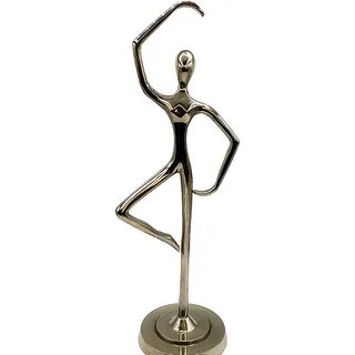 Photo of 18" Chrome Plated Ballet Modern Dance Dancer Modern Art Statue on Solid Base