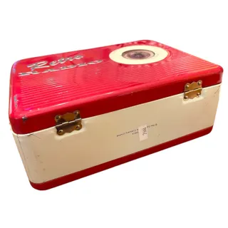 Photo of Retro Radio Tin Metal Lunch Box Novelty Silver Crane Co