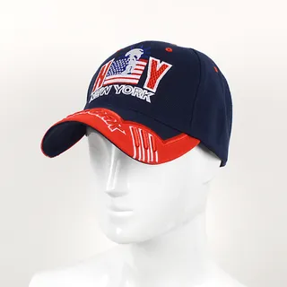 Photo of NY Flag Navy Blue 3D Embroidered Baseball Cap, Hat