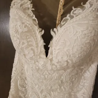 Photo of Mori lee embroidered lace wedding gown