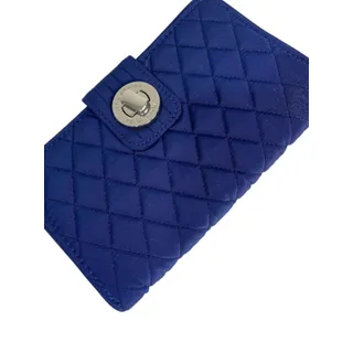 Photo of Vera Bradley New Turnlock Wallet Lapis Blue 14531-475 8" x 4.5"