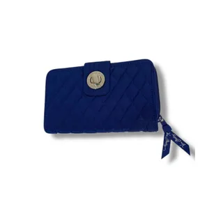 Photo of Vera Bradley New Turnlock Wallet Lapis Blue 14531-475 8" x 4.5"
