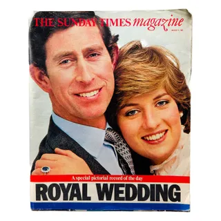 Photo of 1981 Sunday Times Royal Wedding Prince Charles Lady Diana Pictorial Magazine