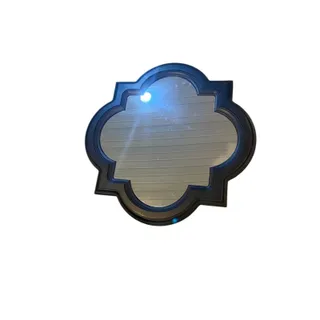 Photo of Wall Mirror Quatrefoil Moroccan Style Black Finish 30" x 30"