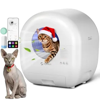 Photo of Self Cleaning Litter Box,76L Automatic Cat Litter Box Self Cleaning with APP Contro