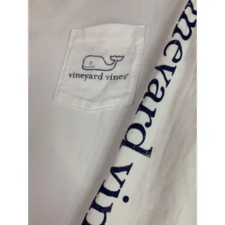 Photo of Size Small Vineyard Vines Mens White Long Sleeve Tshirt Single Pocket