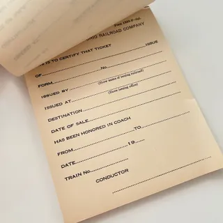 Photo of 1951 Baltimore & Ohio Railroad B&O RR Form 1233-F-Spl Blank Pad TK3