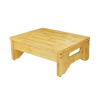 Photo of Wooden Step Stool, Non-Slip Rubber Feet, 6.5 INCH High, Lightweight