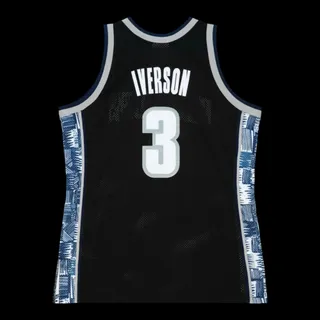 Photo of Mitchell & Ness Authentic Georgetown Hoyas 1995-96 Allen Iverson Men Basketball Jersey Black/Grey/White