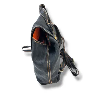 Photo of Nine West Black Vinyl Mini Backpack Black Orange Trim