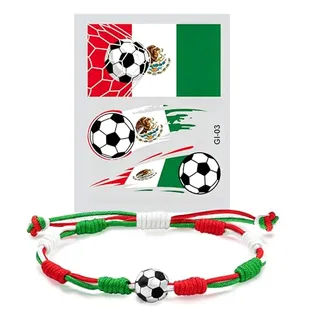 Photo of Mexico & USA Adjustable Soccer Bracelets for All Ages