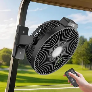 Photo of 8-inch Magnetic Golf Cart Fan with Heavy-Duty Strap