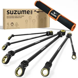 Photo of Extra Long Flex Head Ratcheting Wrench Set 6PCS (8-19mm)