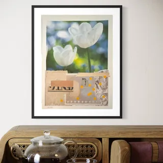 Photo of Original Mixed Media Modern Art Collage "Memoriter" 10x13" Signed
