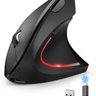 Photo of Rechargeable Wireless Ergonomic Mouse,2.4GHz USB Vertical Mouse