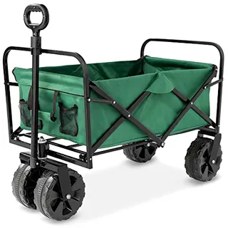 Photo of 36in Collapsible Folding Utility Wagon, w/ 360-Degree Wheels