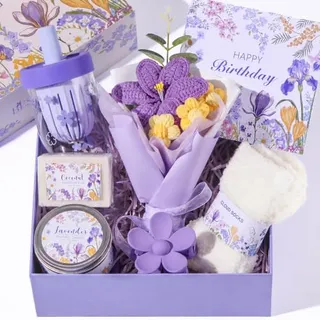 Photo of Purple Self Care Gift Box Gift Set for Birthday