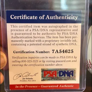 Photo of Baseball signed by Pete Rose comes with certificate of authenticity from PSA